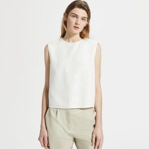 Theory White Sleeveless Blouse